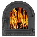 Дверка герметичная со стеклом ДТГ-10С "Очаг" Рубцовск Антрацит
