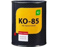 Лак термостойкий "Церта" CERTA КО-85 для печей и каминов глянцевый 150°C (0,9л)