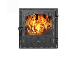 Дверка герметичная со стеклом Везувий 280 АНТРАЦИТ