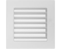 Решетка вент. (Кратки) Белая 17ВХ с жалюзи 170*170мм