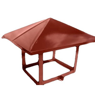 Зонт зажимной (колпак) "Красный" RAL 3005 385*385мм