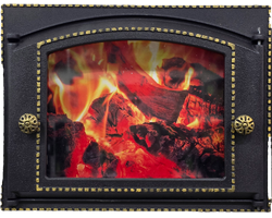 Духовка со стеклом чугунная ДП-ДК-2ВС РЛК 365 Рубцовск БРОНЗА