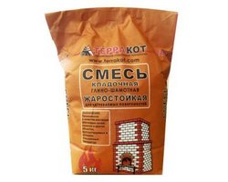 Смесь кладочная глино-шамотная "Терракот" Серый 5кг