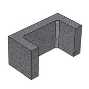 Блок для футероки каналов БФК-2 бетон. 124*250*124мм