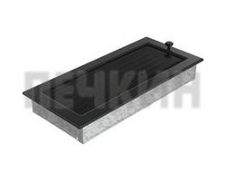 Решетка вент. (Кратки) Черная 37CX с жалюзи 170*370мм