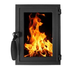 Дверка герметичная со стеклом ДТГ-5КС "Карелия"  Антрацит