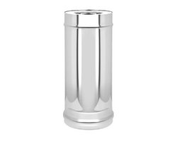 Сэндвич-труба Нерж+Нерж КERALUX, керамическ. (AISI 430/1мм+0,5мм) д.200*300, L-0,5м