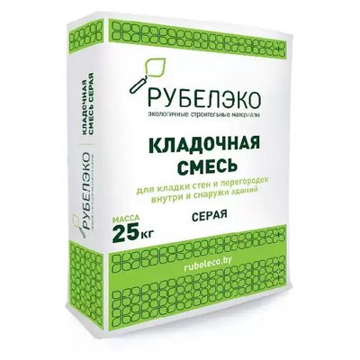 Смесь кладочная цементно-песчаная "РубелЭко" 25кг