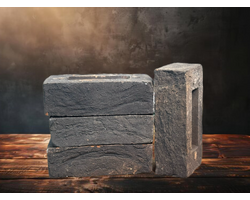 Кирпич полнотелый ручной формовки Baksteen "Гамма чёрная"