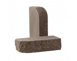 Кирпич гиперпресованный полнотелый КСЛТ-С6 СКРУГЛЕННЫЙ "Графит"