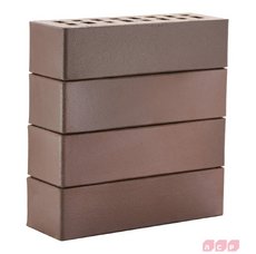 Клинкер фасадный темно-терракотовый флэш "Брюгге" 0,71NF гладкий