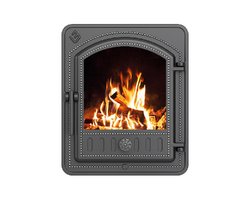 Дверка герметичная со стеклом Везувий 290 АНТРАЦИТ