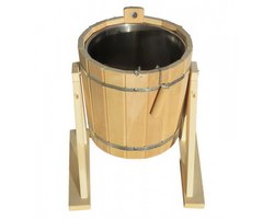 Обливное ведро 15л. с переливным устройством с нержавеющей вставкой ЛИПА (М-62)