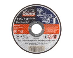 Круг отрезной 115х1.0x22.2 мм для металла и нерж. стали GEPARD, арт. GP 15115-10