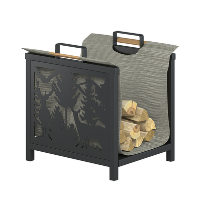 Сумка для дров S610 "Брезент" Серая