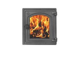 Дверка со стеклом ДТ-4С Везувий АНТРАЦИТ