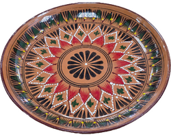 Тарелка ляган Калам 32 см  КОРИЧНЕВЫЙ