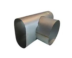 Тройник нерж. овальный (AISI 304/0,1мм) 90* д.120*230/ д 200 Заказной