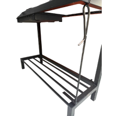 Мангал Лофт без крышки с деревянной полкой