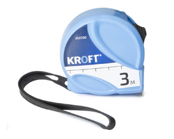 202200, Рулетка Kroft 3*16мм, прорезиненный корпус