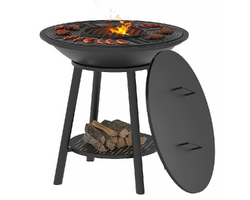 Чугунный "FANTASTIC GRILL" Везувий Ø 700 Престиж (чаша+подставка престиж+плита Gurman Ø700+крышка)