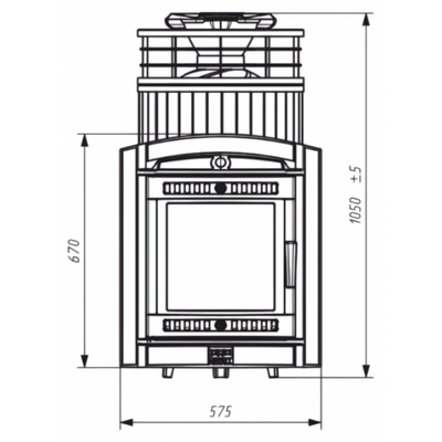 Печь банная Атмосфера L в ламелях Окаменевшее дерево c тоннелем NEW