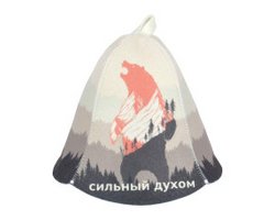 Шапка для бани и сауны "Сильный духом" "Банные штучки", войлок/20 арт. 41496
