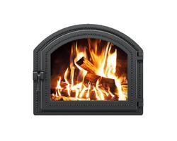 Дверка герметичная со стеклом Везувий 217 АНТРАЦИТ