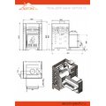 Печь для бани ASTON 12 со стеклянной дверцей
