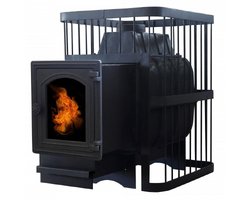 Печь банная ComfortProm РЕТРО ЧУГУН стекло 20 м3