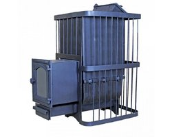 Печь банная ComfortProm РЕТРО ЧУГУН стекло (закрытая каменка) 26 м3