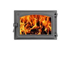 Дверка герметичная со стеклом Везувий 230 АНТРАЦИТ