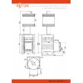 Печь для бани ASTON 12 INOX стекло с баком на трубе 50л O115 (AISI 439)