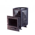 Печь банная чугунная Сибирь-24 Панорамная дверца (Сетка)