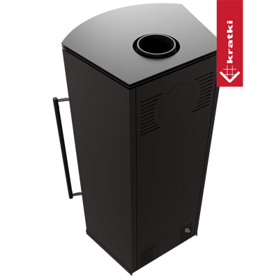 Печь-камин Kratki TOFA Ø150 8кВт черный (обшивка thermotec)