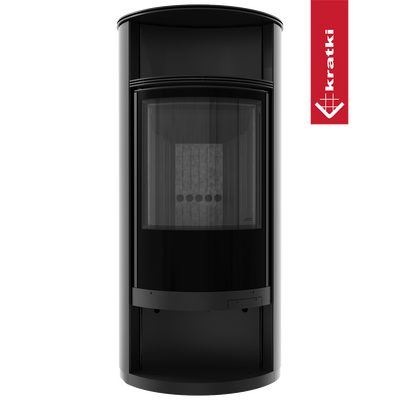 Печь-камин Kratki RUNA Ø150 8кВт черный (обшивка thermotec)