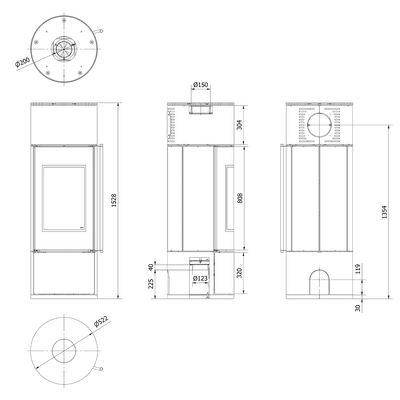 Печь-камин Kratki AMBLER KDJ