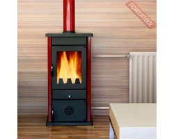 Печь-камин MBS Thermo Vesta Plus бордовая (с теплообменником)