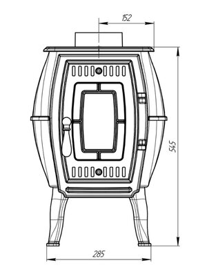 Печь отопительная ProMetall Бахтинка (серая)