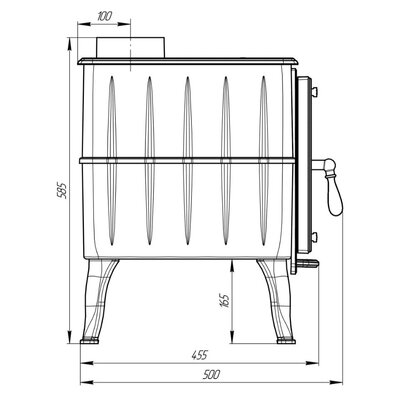 Печь отопительная ProMetall Бахтинка (серая)