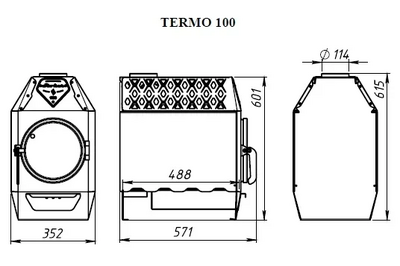 Отопительная печь Ермак Stoker Termo 100 (2024)