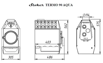 Отопительная печь Ермак Stoker Termo 90 Aqua (2024)