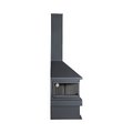 Печь-камин Прага угловой правый черный, шамот черный