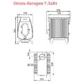 Отопительная печь Термофор Огонь-батарея 7 Лайт антрацит