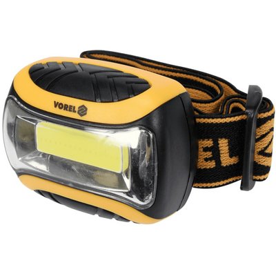 Налобный LED фонарь 3W, 150Lm, 3x1.5V, AAA, Vorel (88676)