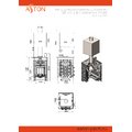Печь для бани ASTON «Шторм 16» (ДТ-4С) б/в с баком на трубе 50л Ø120 (AISI 439) «ШТОРМ»