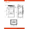Печь-Камин ASTON 11кВт (180 м3) Ø 150мм