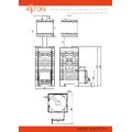 Печь для бани ASTON 20 НЕРЖ. стекло с баком на трубе 50л Ø115 (AISI 439) (круглый)