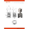 Печь для бани ASTON «Шторм 16» (ДТ-4) б/в с баком на трубе 50л Ø120 (AISI 439) «ШТОРМ»