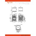 Печь для бани ASTON «Шторм 16» (ДТ-4) с баком на трубе 50л Ø120 (AISI 439) «ШТОРМ» (круглый)